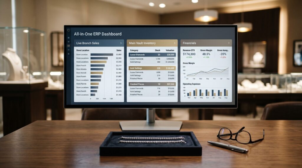 نظام ERP الشامل لتجارة المجوهرات